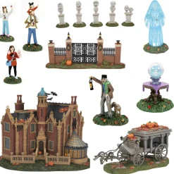 Discount The Jolly Christmas Shop Department 56 Disney Village First Edition Disney World Haunted Mansion 8 Pc Set 6013606FE