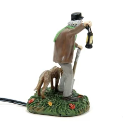 Clearance The Jolly Christmas Shop Department 56 Disney Village Disney World Haunted Mansion Silas Crump & His Dog, Bones Lighted Figure 6013607