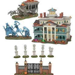 Clearance The Jolly Christmas Shop Department 56 Disneyland Haunted Mansion Village 2024 Full 8 Pc Set