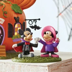 Best The Jolly Christmas Shop Department 56 Disney's Halloween Pumpkintown Village Mickey & Minnie's Costume Fun Figure 6007728