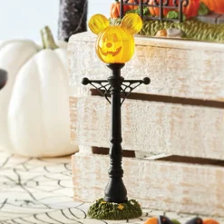 New The Jolly Christmas Shop Department 56 Disney's Halloween Village Mickey's Pumpkintown Street Lights 6007730