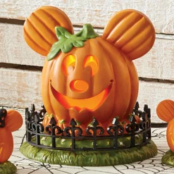 Sale The Jolly Christmas Shop Department 56 Disney's Halloween Village Mickey's Pumpkintown Town Center Pumpkin 6007731