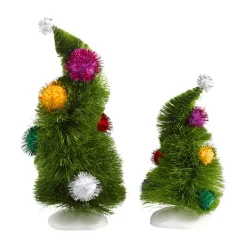 Clearance The Jolly Christmas Shop Department 56 Grinch Village Accessories Wonky Trees Set Of 2 4032417