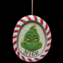 Best The Jolly Christmas Shop Department 56 Grinch Face Rotating Christmas Ornament ND6010790