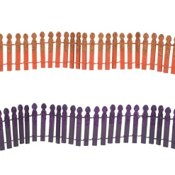 Online The Jolly Christmas Shop Department 56 Halloween Village Pumpkin Orange Or Ghoulish Purple Glitter Fence