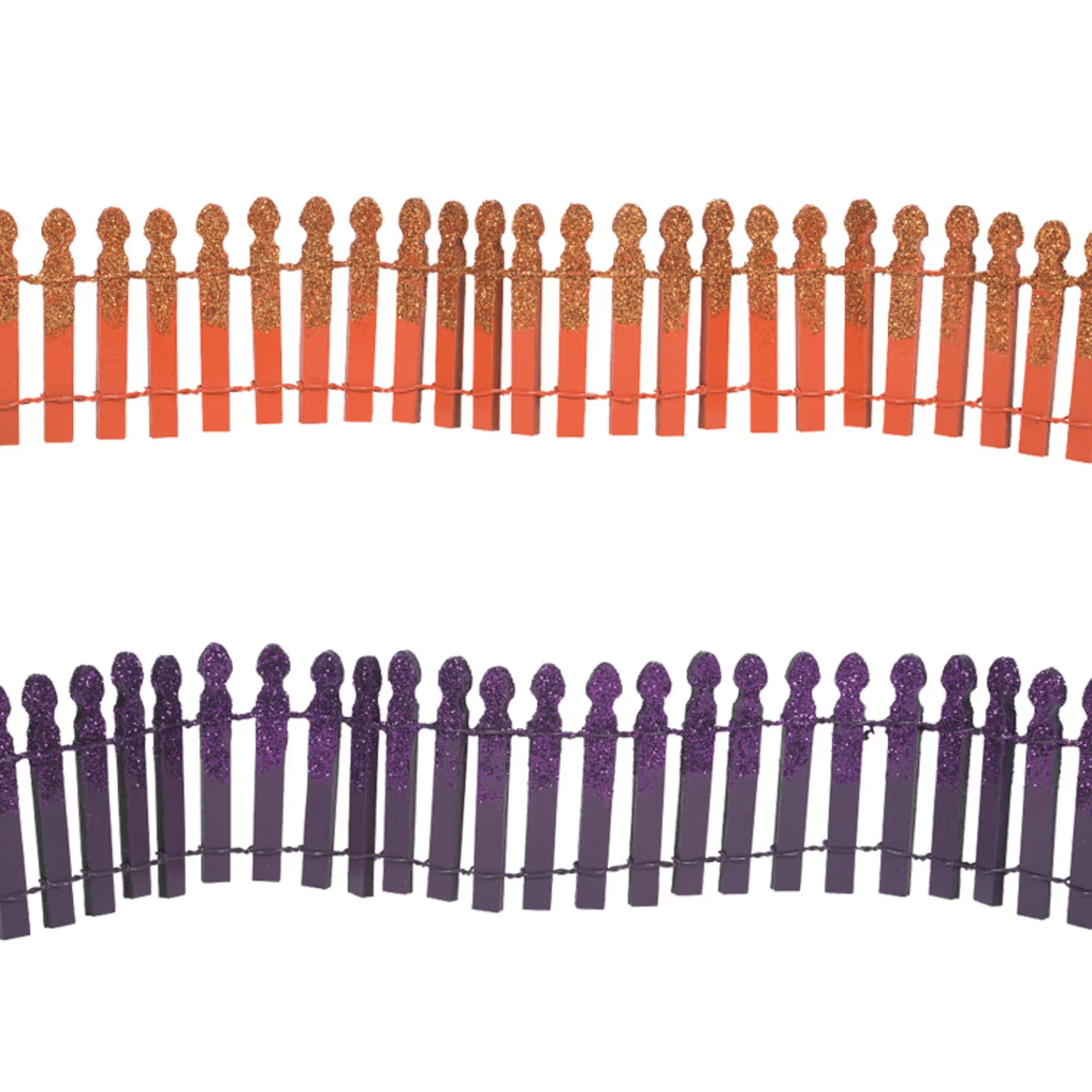 Online The Jolly Christmas Shop Department 56 Halloween Village Pumpkin Orange Or Ghoulish Purple Glitter Fence