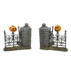 Hot The Jolly Christmas Shop Department 56 Halloween Village Jack Lantern Lit Fence Corners 6007702
