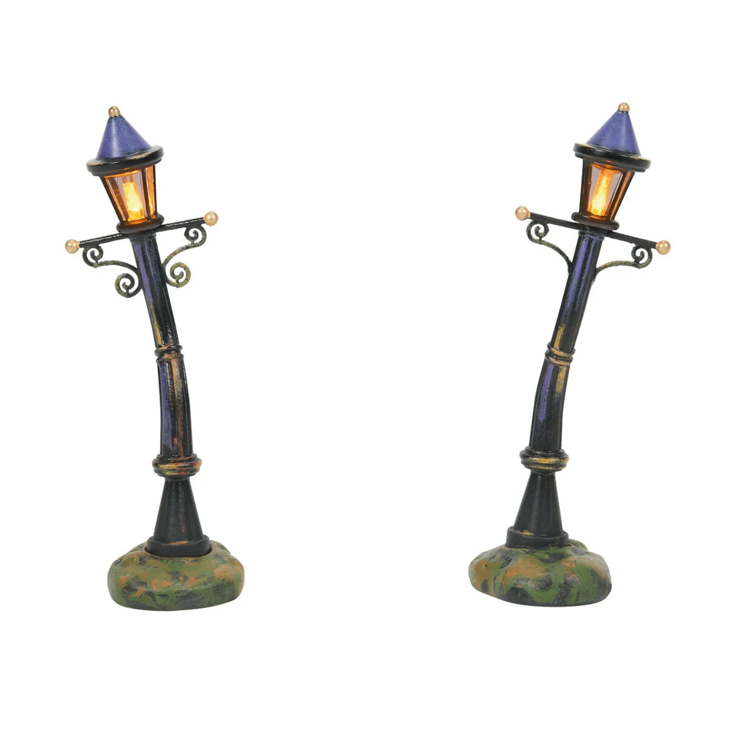 Sale The Jolly Christmas Shop Department 56 Halloween Village Purple Night Lights 6007714