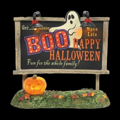 The Jolly Christmas Shop Department 56 Halloween Village Lit Ghost Billboard 6009819