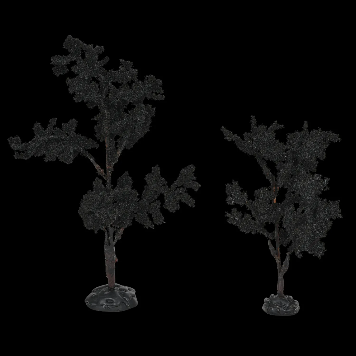 New The Jolly Christmas Shop Department 56 Halloween Village Set Of 2 Forboding Crowns Trees 6010463