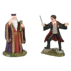Hot The Jolly Christmas Shop Department 56 Harry Potter Village Harry And The Headmaster Figure Set Of 2 6002314