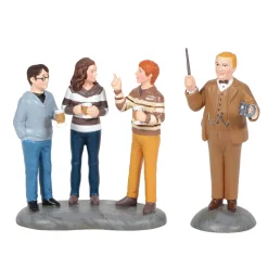 New The Jolly Christmas Shop Department 56 Harry Potter Village Professor Slughorn & The Trio Figure 6006515
