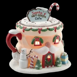 Hot The Jolly Christmas Shop Department 56 North Pole Village Santa's Hot Cocoa Cafe 4020207