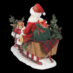 Outlet The Jolly Christmas Shop Department 56 Possible Dreams LED Lighted Santa Through The Woods 6010217