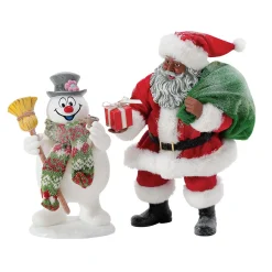 Online The Jolly Christmas Shop Department 56 Possible Dreams African American Santa Frosty's Special Gift 6011833