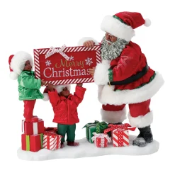 Best The Jolly Christmas Shop Department 56 Possible Dreams African American Santa Clearly A Sign Figure 6013915