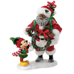 New The Jolly Christmas Shop Department 56 Possible Dreams African American Santa Evergreen Friendship Mickey Figure 6013931