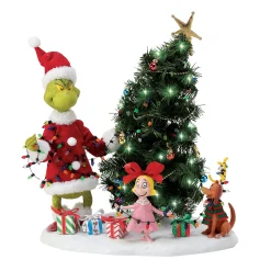 Hot The Jolly Christmas Shop Department 56 Possible Dreams Who-ville Tree Trimming Grinch Figure 6013933