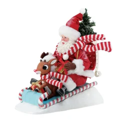 Outlet The Jolly Christmas Shop Department 56 Possible Dreams Santa Ready Santa! Rudolph Figure 6013934