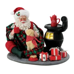 Discount The Jolly Christmas Shop Department 56 Possible Dreams Santa Taking The Chill Off Figure 6014782
