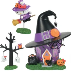 Sale The Jolly Christmas Shop Department 56 Sanrio Hello Kitty Village Hello Kitty's Witch Tower Halloween Building 6014744