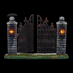 Discount The Jolly Christmas Shop Department 56 Snow Village Halloween Spooky Wrought Iron Gate 4047599