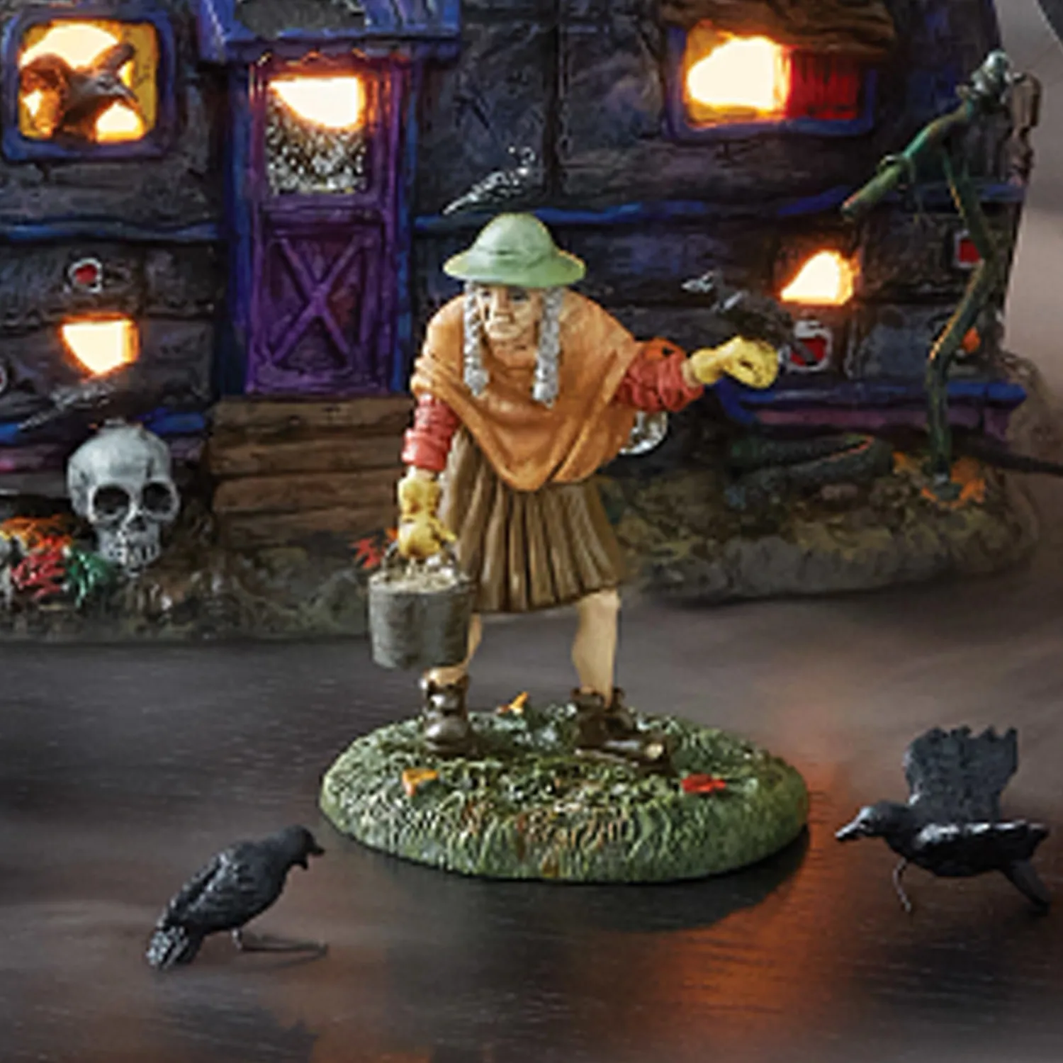 Hot The Jolly Christmas Shop Department 56 Snow Village Halloween Crow Hag Figure 6007792