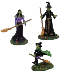 Clearance The Jolly Christmas Shop Department 56 Snow Village Halloween Ghouls & Goblins Witches Trio Figure 6013427