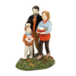 New The Jolly Christmas Shop Department 56 Snow Village Halloween Touchdowns, Turkey & Pie Figure 6013601
