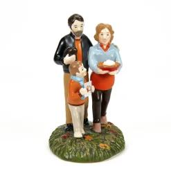 New The Jolly Christmas Shop Department 56 Snow Village Halloween Touchdowns, Turkey & Pie Figure 6013601