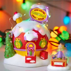 New The Jolly Christmas Shop Department 56 The Grinch Village Who-Lectric Xmas Light Repair Building 6013020