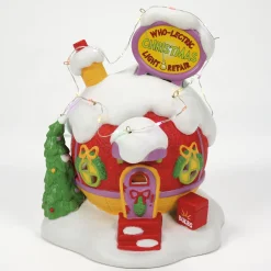 New The Jolly Christmas Shop Department 56 The Grinch Village Who-Lectric Xmas Light Repair Building 6013020