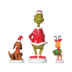 New The Jolly Christmas Shop Department 56 The Grinch Village Grinch Max & Cindy-Lou Who Figure 804152