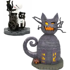 Best The Jolly Christmas Shop Department 56 The Nightmare Before Christmas New For 2024 Cat House And Dr. Finkelstein Set