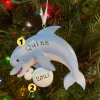 Clearance The Jolly Christmas Shop Dolphin Personalized Christmas Ornament OR1851-D