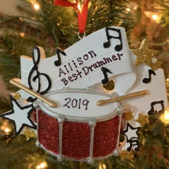 Outlet The Jolly Christmas Shop Drum Personalized Christmas Ornament OR1538