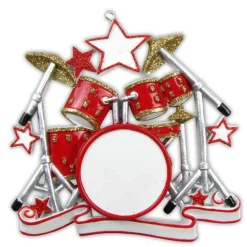 The Jolly Christmas Shop Drum Set Personalized Christmas Ornament OR640