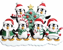 Discount The Jolly Christmas Shop Family Personalized Christmas Ornament With 6 Penguins