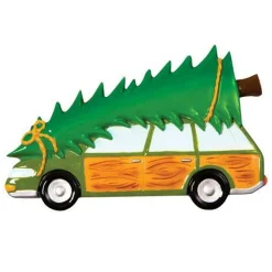 Best The Jolly Christmas Shop Family Station Wagon With Tree Personalized Christmas Ornament OR1565