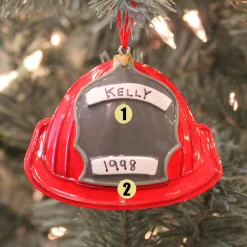 Sale The Jolly Christmas Shop Fireman Hat Personalized Christmas Ornament OR1028
