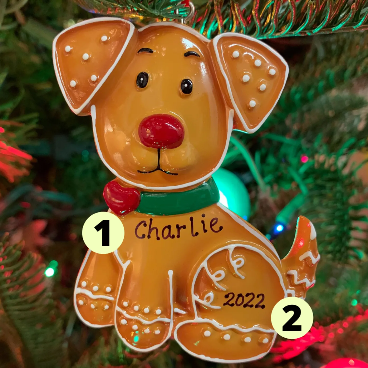Outlet The Jolly Christmas Shop Gingerbread Cookie Puppy Dog Personalized Christmas Ornament OR1222