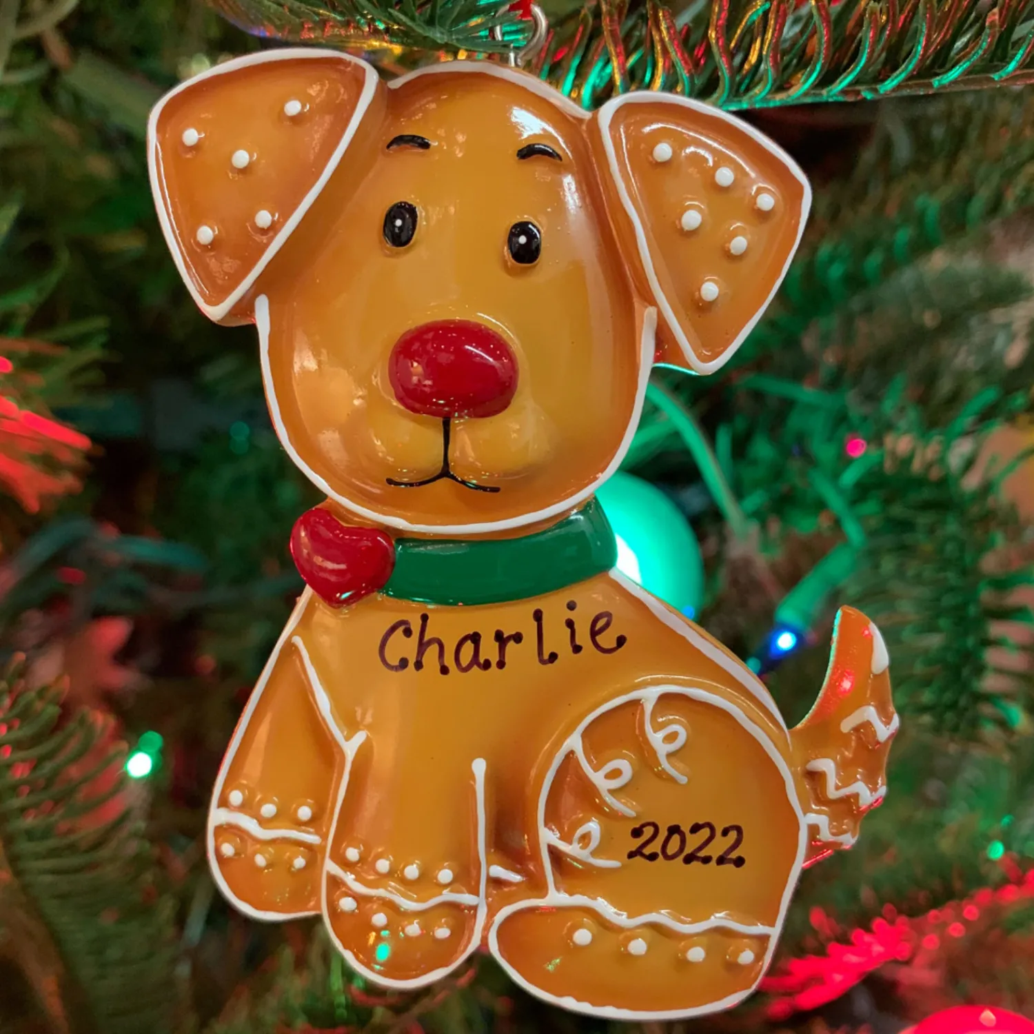 Outlet The Jolly Christmas Shop Gingerbread Cookie Puppy Dog Personalized Christmas Ornament OR1222