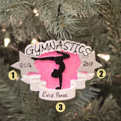 Discount The Jolly Christmas Shop Gymnastics Personalized Christmas Ornament