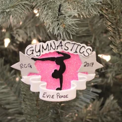 Discount The Jolly Christmas Shop Gymnastics Personalized Christmas Ornament
