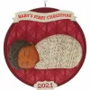Hot The Jolly Christmas Shop Hallmark 3.25" African American Baby's First Christmas 2021 Dated Mahogany Ornament 1HDA1578