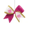 Hot The Jolly Christmas Shop Hallmark 2.5" Cheerleading Hair Bow Christmas Ornament 1HGO2186