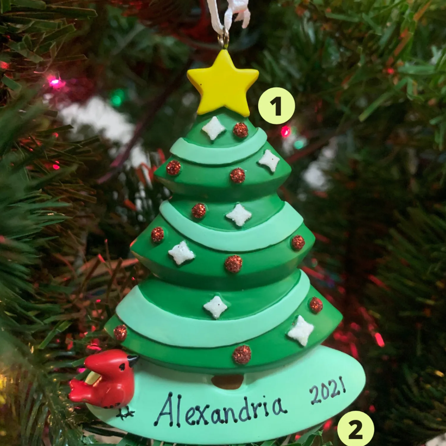 Online The Jolly Christmas Shop Hallmark 3.85" Christmas Tree Personalized Ornament 1HGO2503