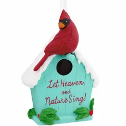New The Jolly Christmas Shop Hallmark 3.5" DaySpring Bird House Christmas Ornament 1HGO2847