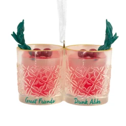 Best The Jolly Christmas Shop Hallmark 3" Great Friends Drink Alike Christmas Ornament 1HGO2956
