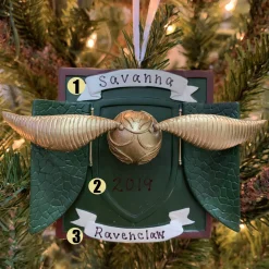Outlet The Jolly Christmas Shop Hallmark 3" Harry Potter Golden Snitch Personalized Christmas Ornament 3HCM1000